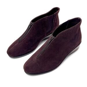 Aerosoles Wedge Booties Size 7.5 Brown Comfy Modern Classic Neutral